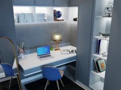 Work Room 7 Low-poly 3D model