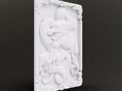 Dragon Wall Ornament 3D print model
