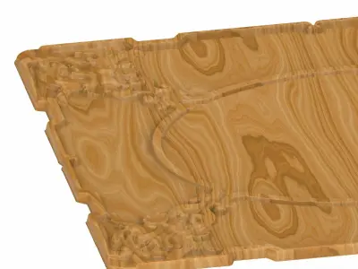 Carved picture frame STL 3D model 3
