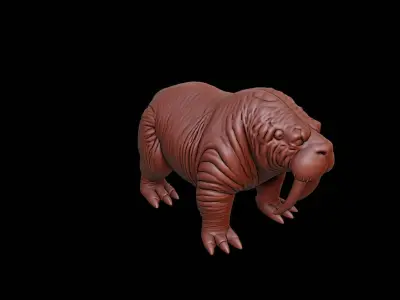 Walrus Animal Sculpture 3D print model buy
