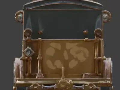 Steampunk Heavy Duty Troop Transport 3D Model Low-poly 3D model