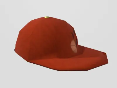 low poly basketball cap Low-poly 3D model