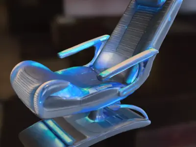 Futuristic Recliner Chair Sci-Fi  3D model