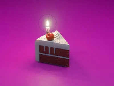 The delicious cake 3D model