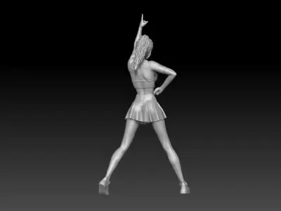 korean baseball cheerleader girl 2 3D print model