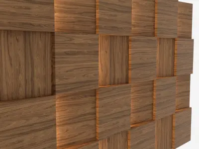 Decorative Wall Panel 01 Low-poly 3D model