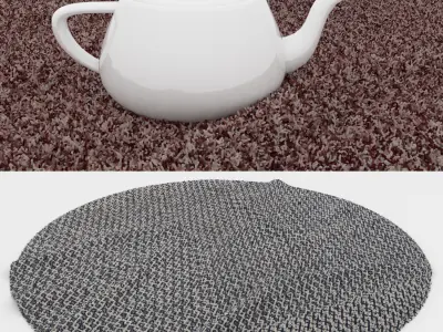 Round Rug Set 248 3D model