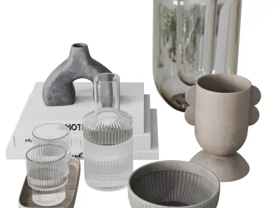 decorative set 003  Low-poly 3D model