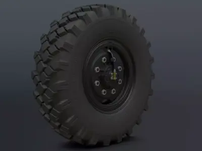 Off-road wheel for ZIL-131 Free low-poly 3D model