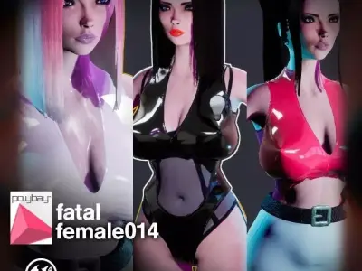 Fatal Female 014 For Unreal Engine Low-poly 3D model