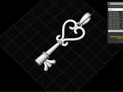 Key pendant model 952 3D print model