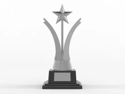 Trophy Cup 3D model 16