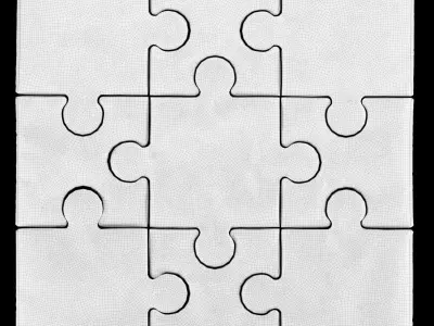 Puzzle pillow 3D model