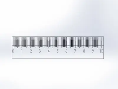 Ruler10 cm 3D print model
