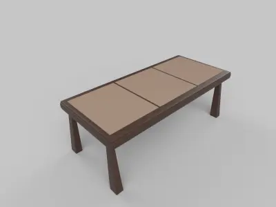sofa bench Low-poly 3D model
