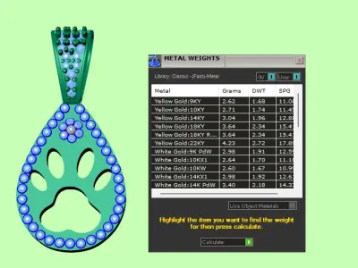 CAT PAW PENDANT 3D PRINTABLE MODEL  3D print model