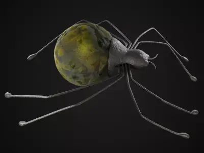 Yellow Glass Sconce Low-poly 3D model