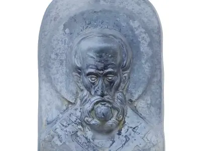Stone image of Nicholas the Wonderworker 3D model
