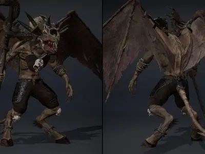 Mist Mage ArmWing Low-poly 3D model