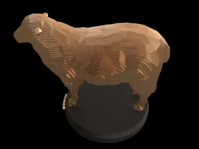 Parametric Sheep Low-poly 3D model