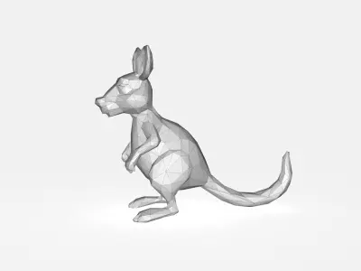 Kangaroo Low poly Low-poly 3D model