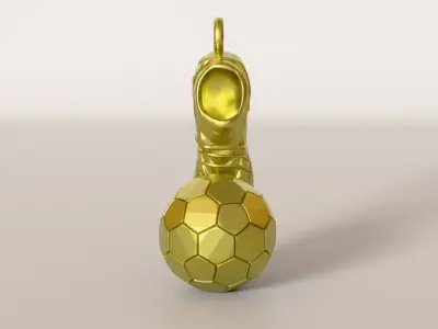 Football Boot and Ball Pendant Necklace  3D Print Model 3D print model