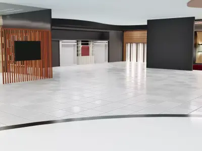 Premium Jewelry Showcase Interior 3D Product Display Low-poly 3D model