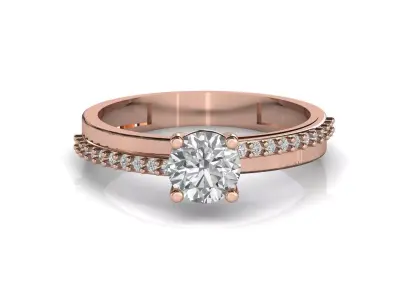 STL 3DM Print Ready Women Diamond Ring Lightweight Printable  3D print model 27