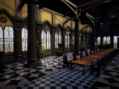Royal Palace UNREAL ENGINE Low-poly 3D model