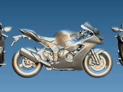 Collection of 20 motorbikes 3D print model
