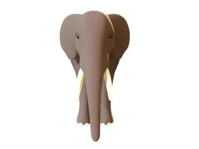 Elephant - Stylized Low-poly 3D model