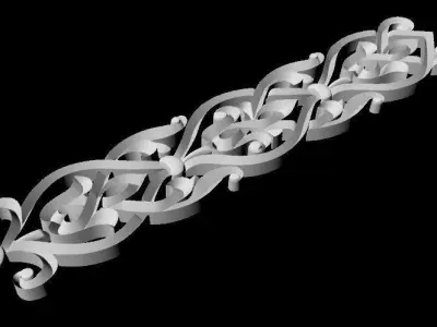 Central decor ornament for furniture 3D model 140