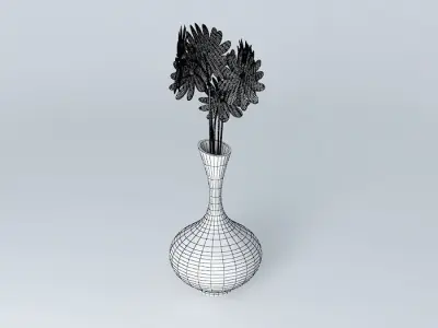 vase with flowers decoration Free 3D model purchase