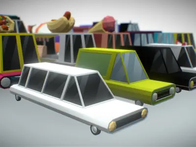 Vehicles Low Poly Pack Low-poly 3D model