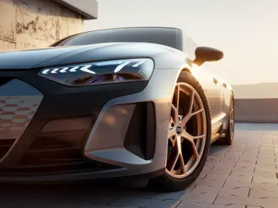 2022 Audi RS e-tron GT Scene 3D 3D model