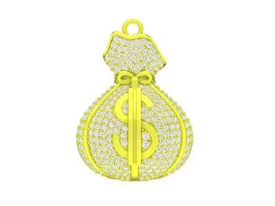 6982 Luxury Diamond Bag Dollar Women Pendant 3D print model
