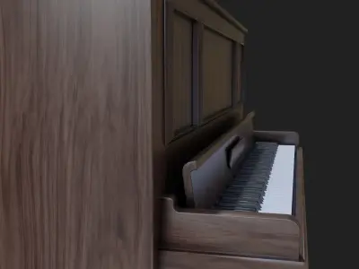 Upright Piano 3D model