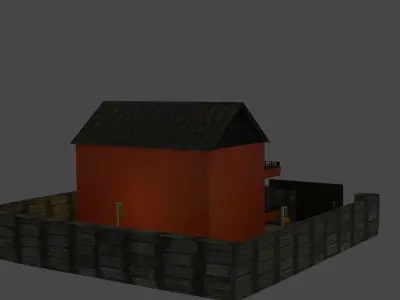 Garden House Low-poly 3D model