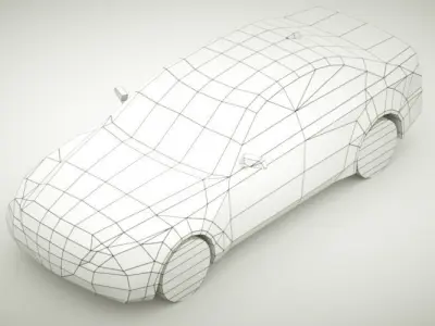 Generic Sedan v15 Low-poly 3D model