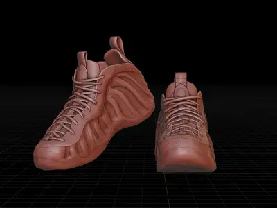Nike Air Foamposite Paranorman  Low-poly 3D model