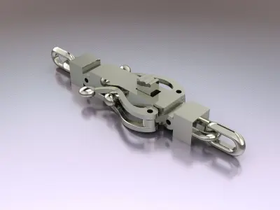 Bracelet lock clasp box 3D print model 3D print model
