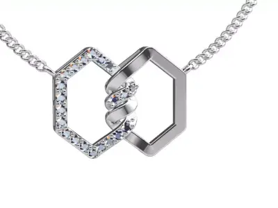 elegant twisted jewelry pendant 3D print model