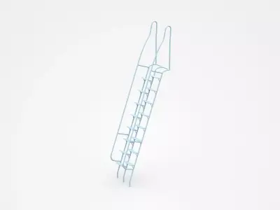 Movable Staircase Ladder  3D model