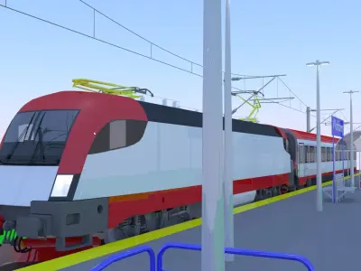 Local railway station III 3D model