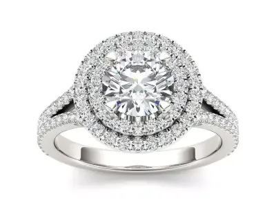 Solitaire ring model 3D print model 9