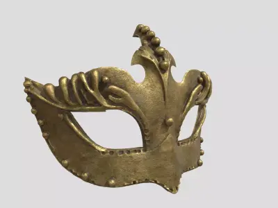Golden Ritual Mask 3D model