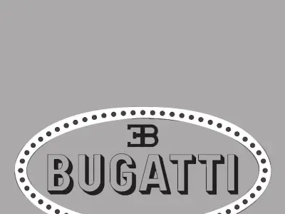 LOGO FRONT BUGATTI Low-poly 3D model