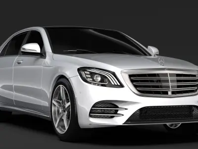 Mercedes Benz S 560 Lang 4MATIC AMG Line V222 2018 3D model