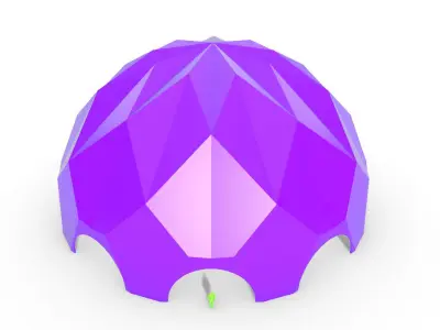 Solid Triangulated Dome Structure v1 3D model