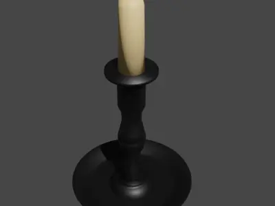 Simple Candle 3D model